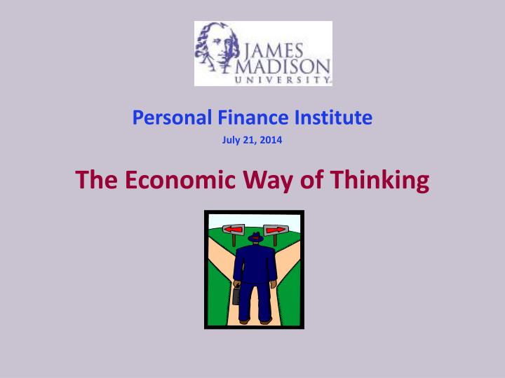 the economic way of thinking