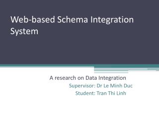 Web-based Schema Integration System