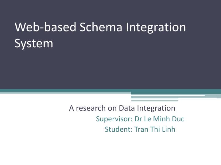 web based schema integration system