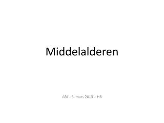 middelalderen