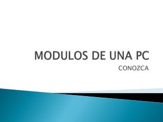 modulos de una pc
