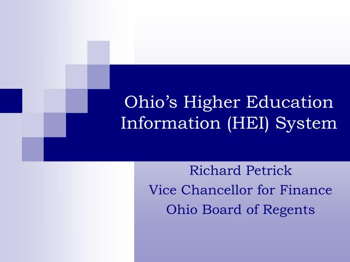 ohio s higher education information hei system