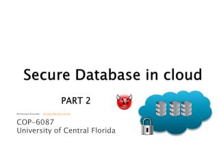 Secure Database in cloud