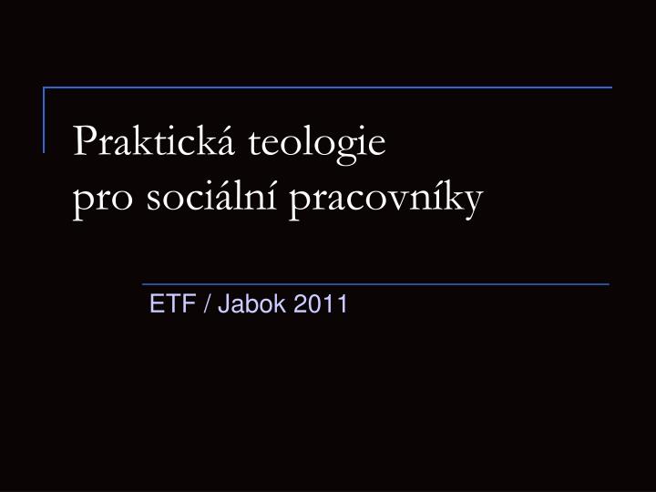 praktick teologie pro soci ln pracovn ky