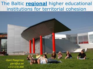 The Baltic regional higher educational institutions for territorial cohesion