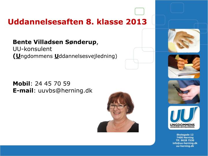 uddannelsesaften 8 klasse 2013