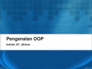 pengenalan oop