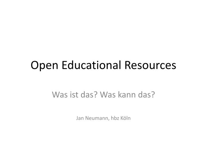 open educational resources