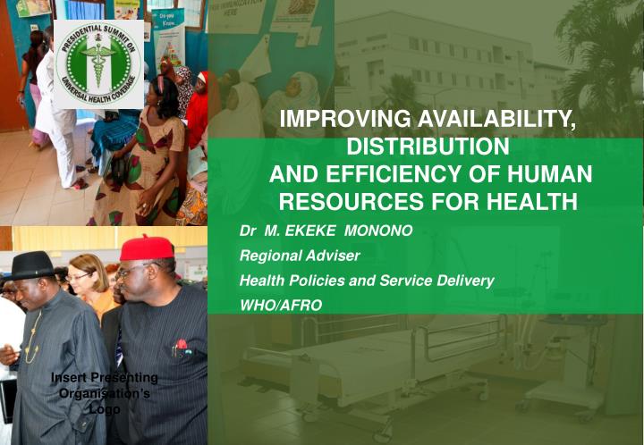 improving availability distribution and efficiency of human resources for health
