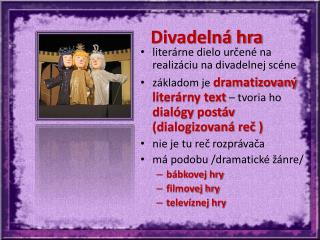 divadeln hra
