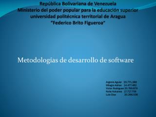 metodolog as de desarrollo de software
