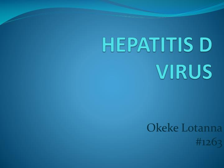 hepatitis d virus