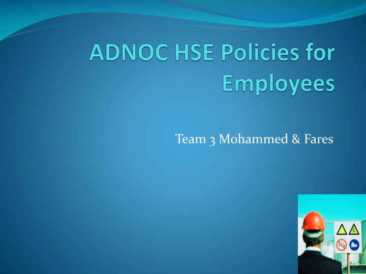 adnoc hse policies for employees