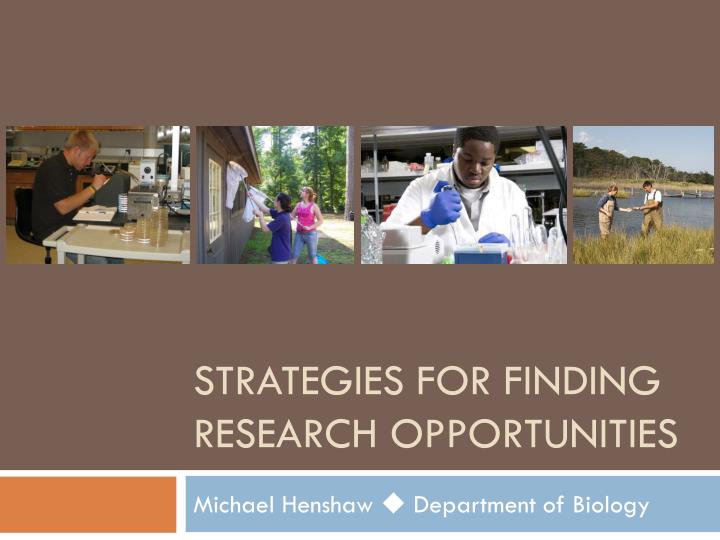 strategies for finding research opportunities