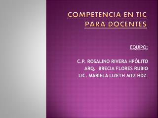 competencia en tic para docentes