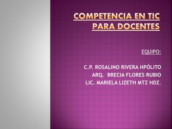 competencia en tic para docentes