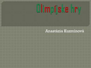 o l i m p j s k e h r y