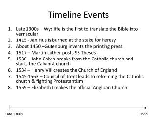 Timeline Events