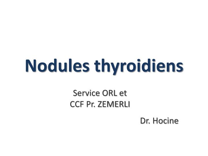 nodules thyroidiens