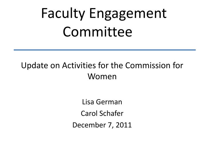 faculty engagement committee