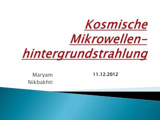 kosmische mikrowellen hintergrundstrahlung