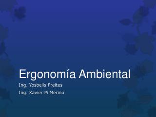 ergonom a ambiental