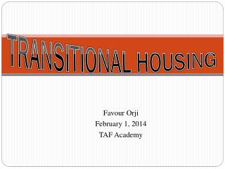 transitional housing