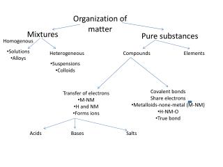 Organization of matter