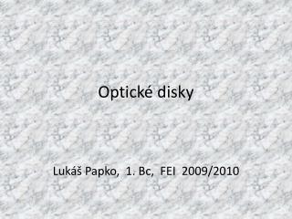 Optické disky