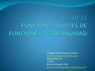 temas 10 11 funciones l mites de funciones y continuidad