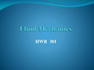 Fluid Mechanics