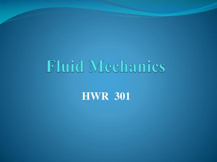 fluid mechanics