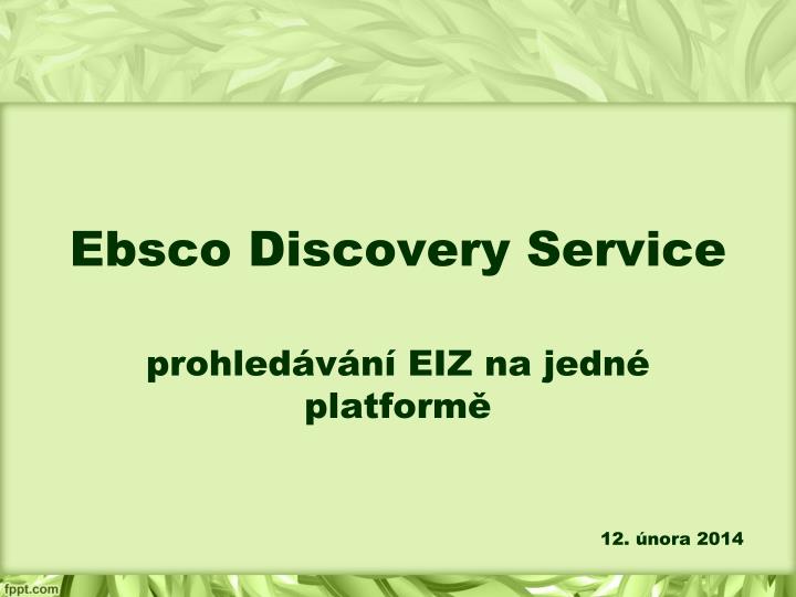 ebsco discovery service