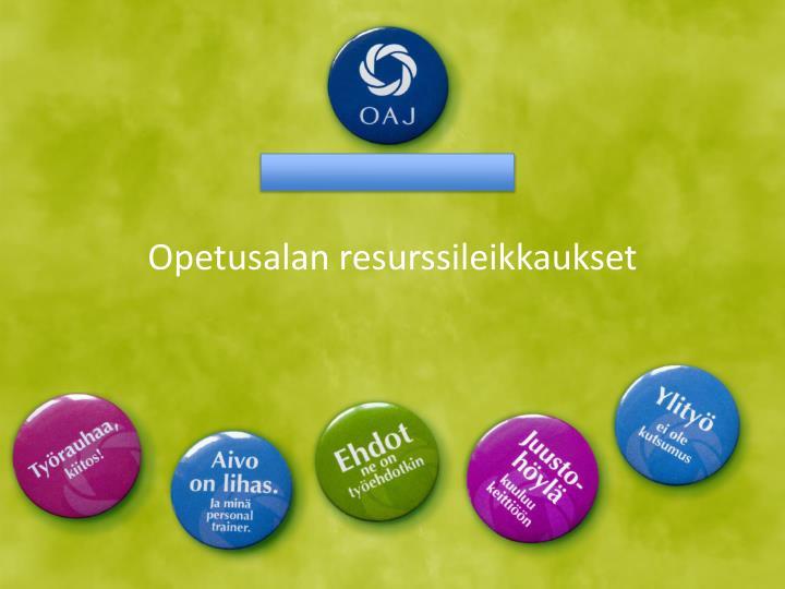 opetusalan resurssileikkaukset