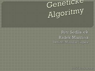 genetick algoritmy