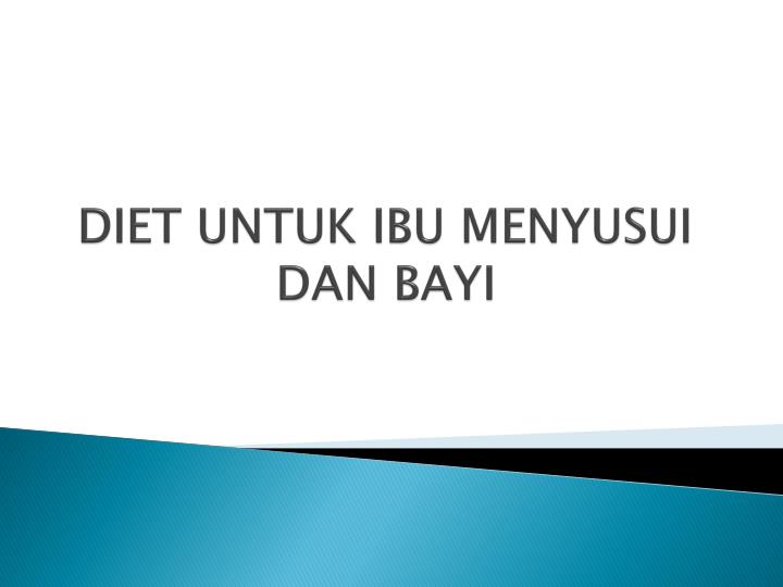 diet untuk ibu menyusui dan bayi