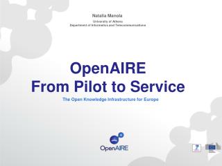 OpenAIRE From Pilot to Service