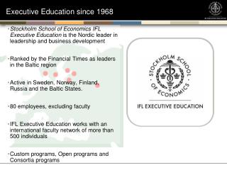 Executive Education since 1968
