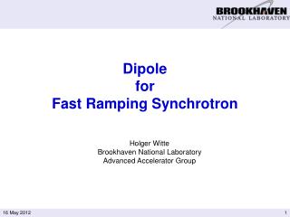 Dipole for Fast Ramping Synchrotron