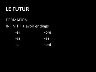 le futur