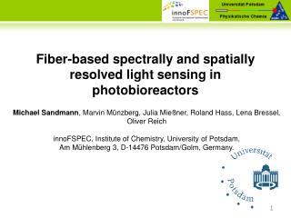 Fiber-based spectrally and spatially resolved light sensing in photobioreactors