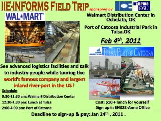 Deadline to sign-up &amp; pay: Jan 24 th , 2011 .