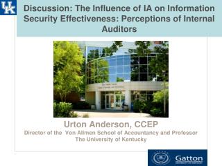 Urton Anderson, CCEP Director of the Von Allmen School of Accountancy and Professor