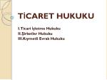 TİCARET HUKUKU