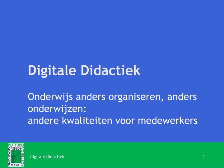 digitale didactiek