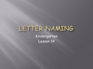 letter naming