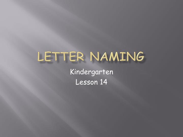 letter naming