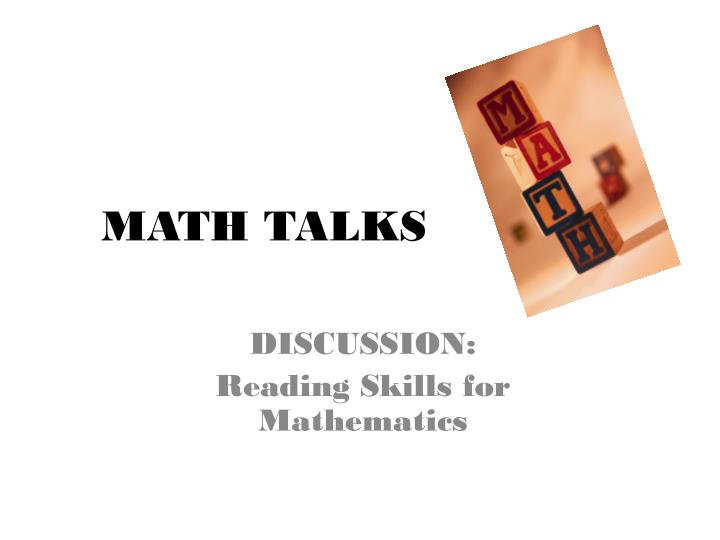 math talks