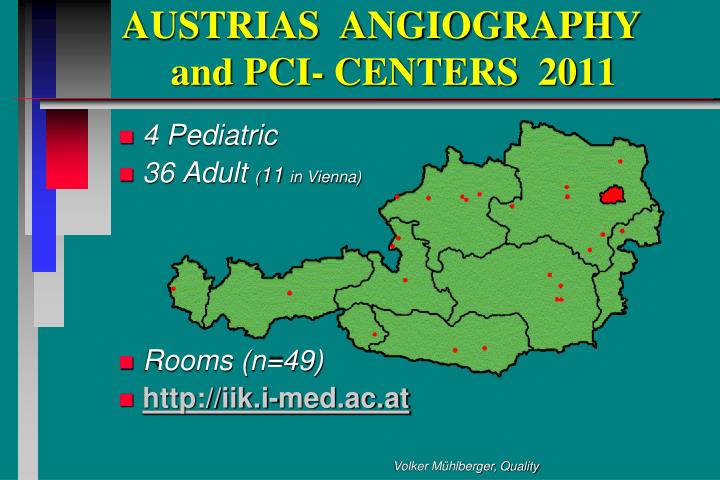 austrias angiography and pci centers 2011