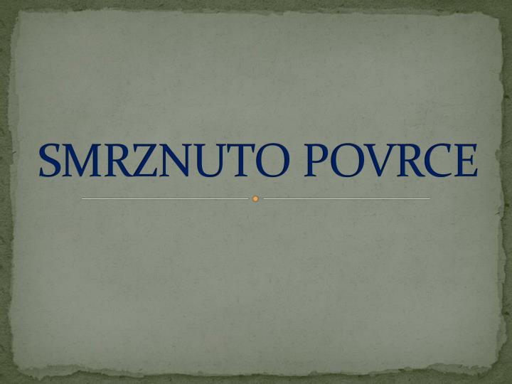 smrznuto povrce